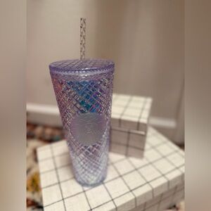 Starbucks 2022 Holiday Iridescent Unicorn Jeweled 24 oz Cold Cup Tumbler